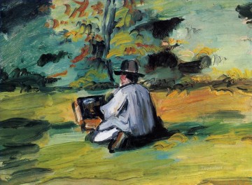 Paul Cezanne Painting - A Painter at Work Paul Cezanne